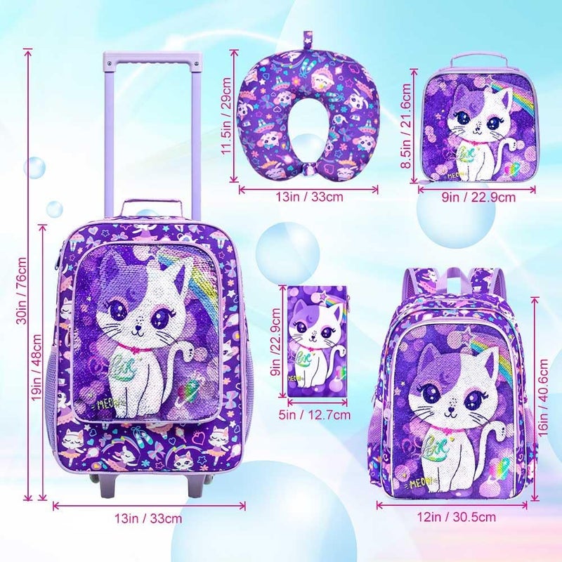 KLFVB Kids Luggage for Boys Girls, Cute Rolling Wheels Suitcase for Toddler, Children Travel Carry on Suitcase - Image 3